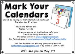 Parent Informational Meeting - May 3rd @ 6pm